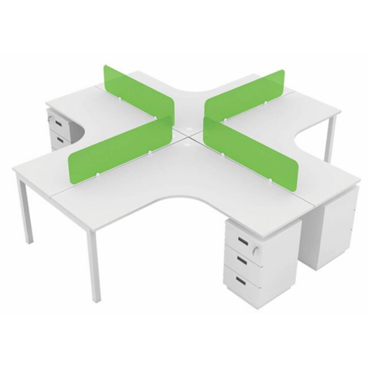 4 Seater Modular Workstation on rent